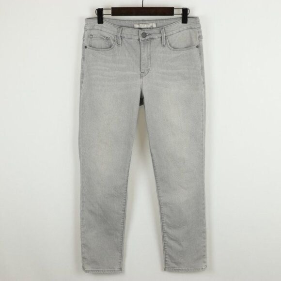 Athleta Sculptek Women's Size 8 Gray Kenai Wash Mid Rise Ankle Skinny Jeans - Picture 1 of 10